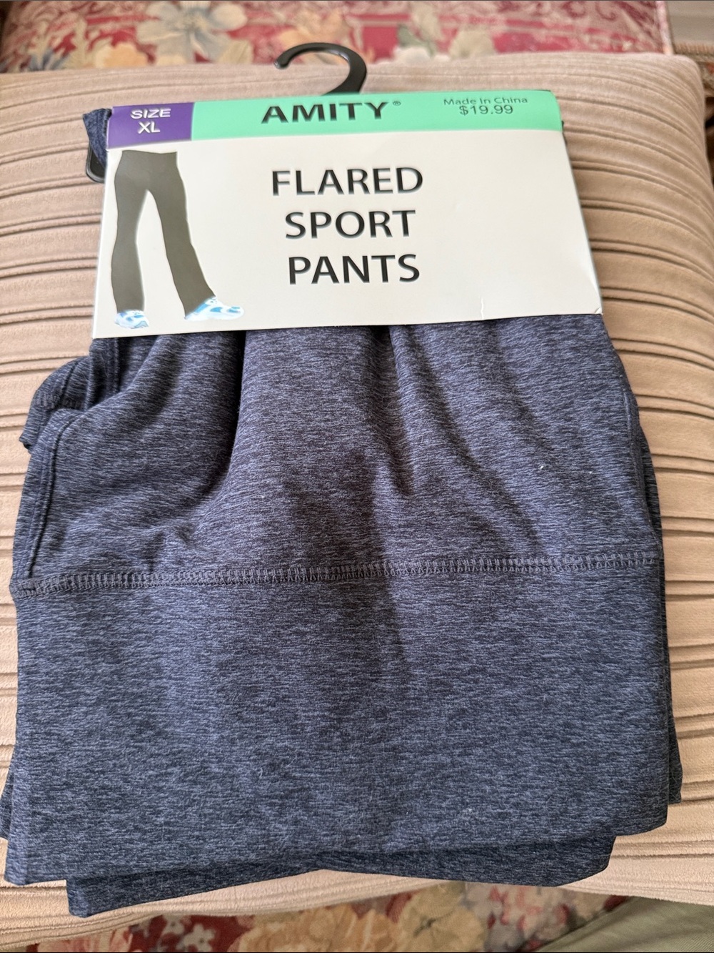 AMITY Flared Sport Pants - Heather Charcoal (XL) Brand New